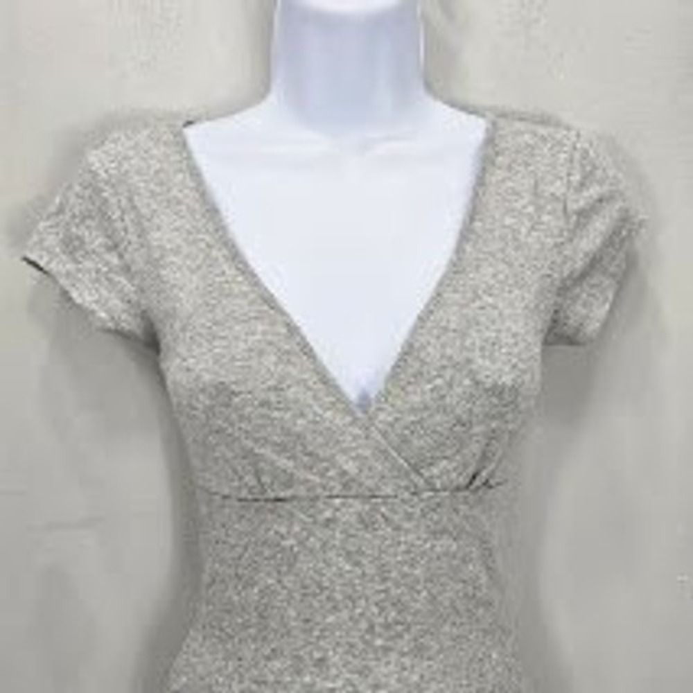 Express Babydoll Knit Top XS Heather Gray Tshirt Alt Bella Swan Elena Gilbert